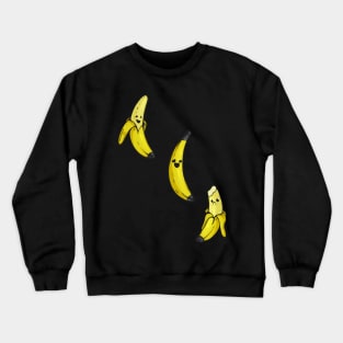 Banana Buddies: Happy, Half-Peeled, &amp;amp; Bitten with Whimsical Charm Crewneck Sweatshirt